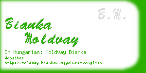 bianka moldvay business card